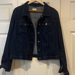 LOFT Women's Midnight Blue Jean Jacket